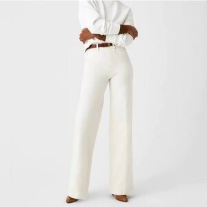 SPANX Women's Cream Flare Jeans